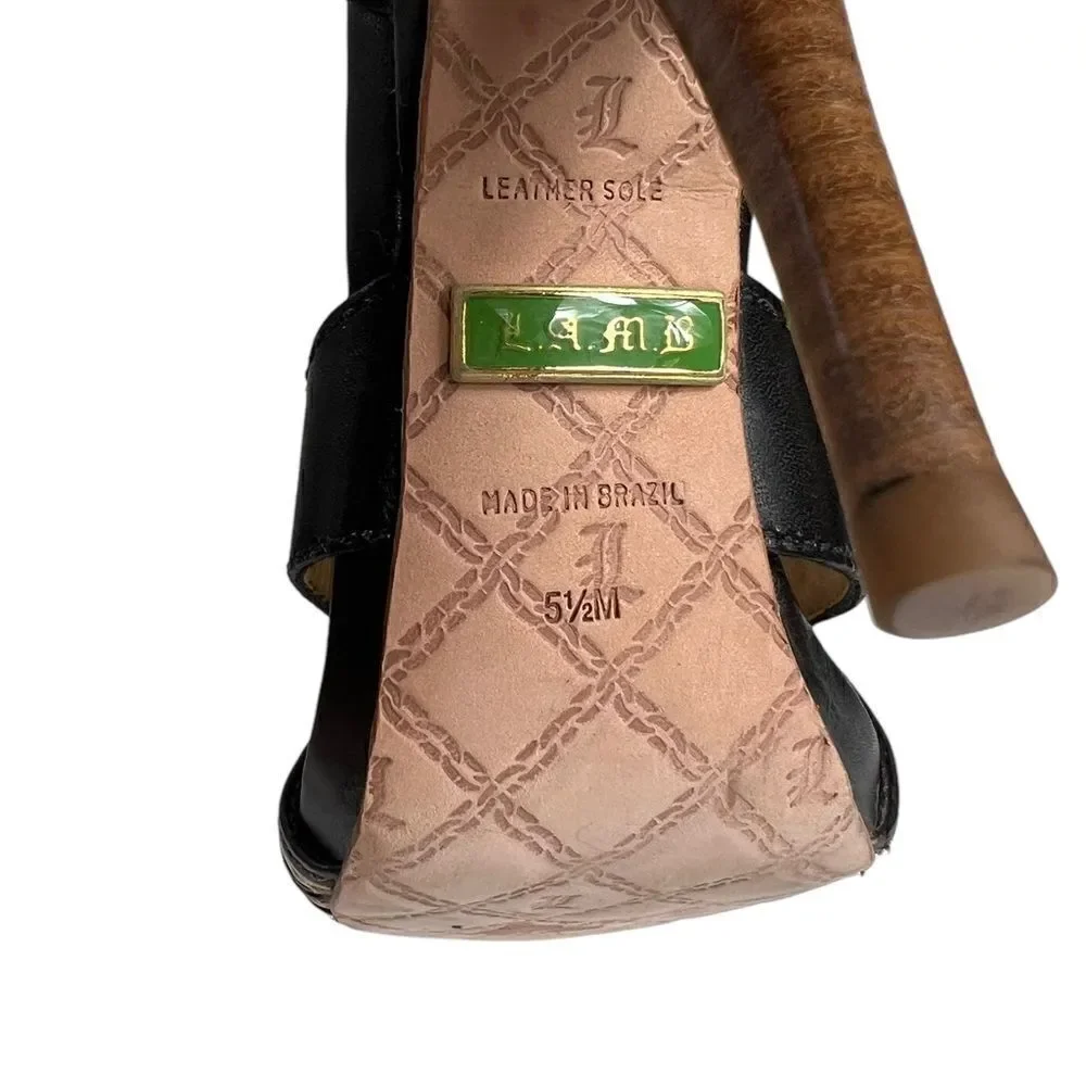 L.A.M.B. T-Strap Open Toe Stilettos Heels Size 5.5 NWT - Picture 6 of 9